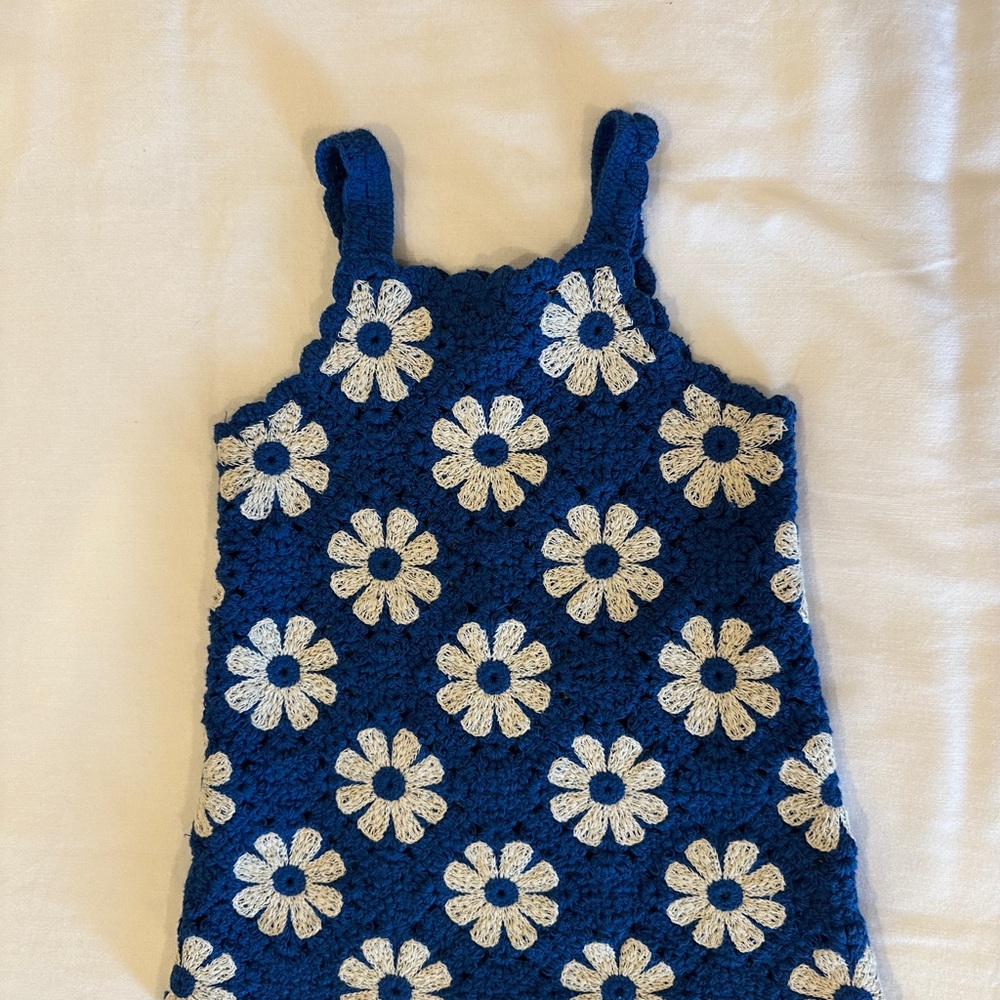 Zara Kids Blue and White Floral Dress